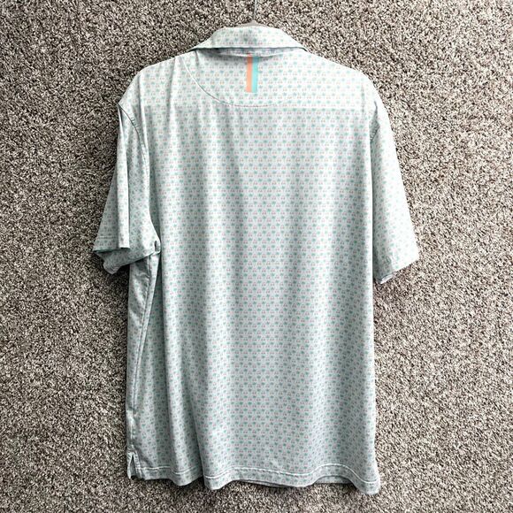 Rhoback Polo Men’s XL Golf Cart & Palm Tree All-Over Print Short Sleeve Shirt - Picture 4 of 5